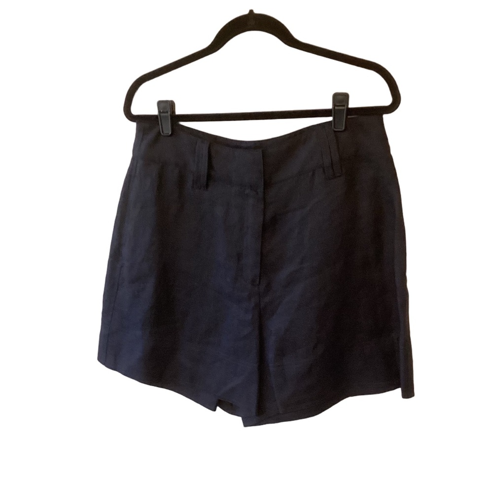 NEW Country Road Organic French Linen Wide Leg Shorts US 8 (AU/NZ 12) Black